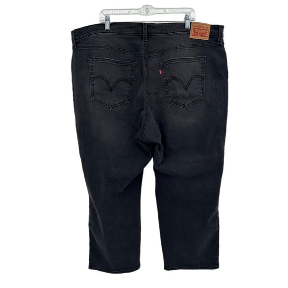 Levi's Wedgie Straight Jeans Plus Size 24W Cut and Dry Black Wash - Picture 3 of 6
